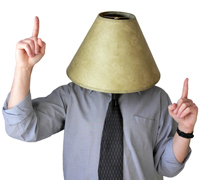 Talking Backwards Lampshade-on-head-office-party-business-clothes-200